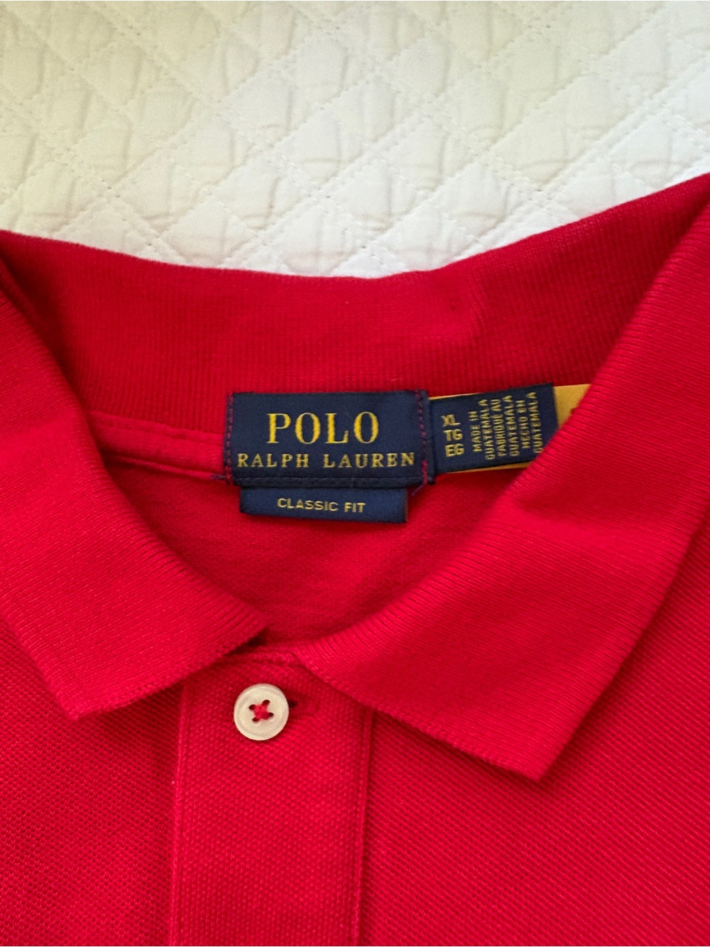 Ralph Lauren Red Polo Shirt with Navy Pony Embroidery - Picture 4 of 5